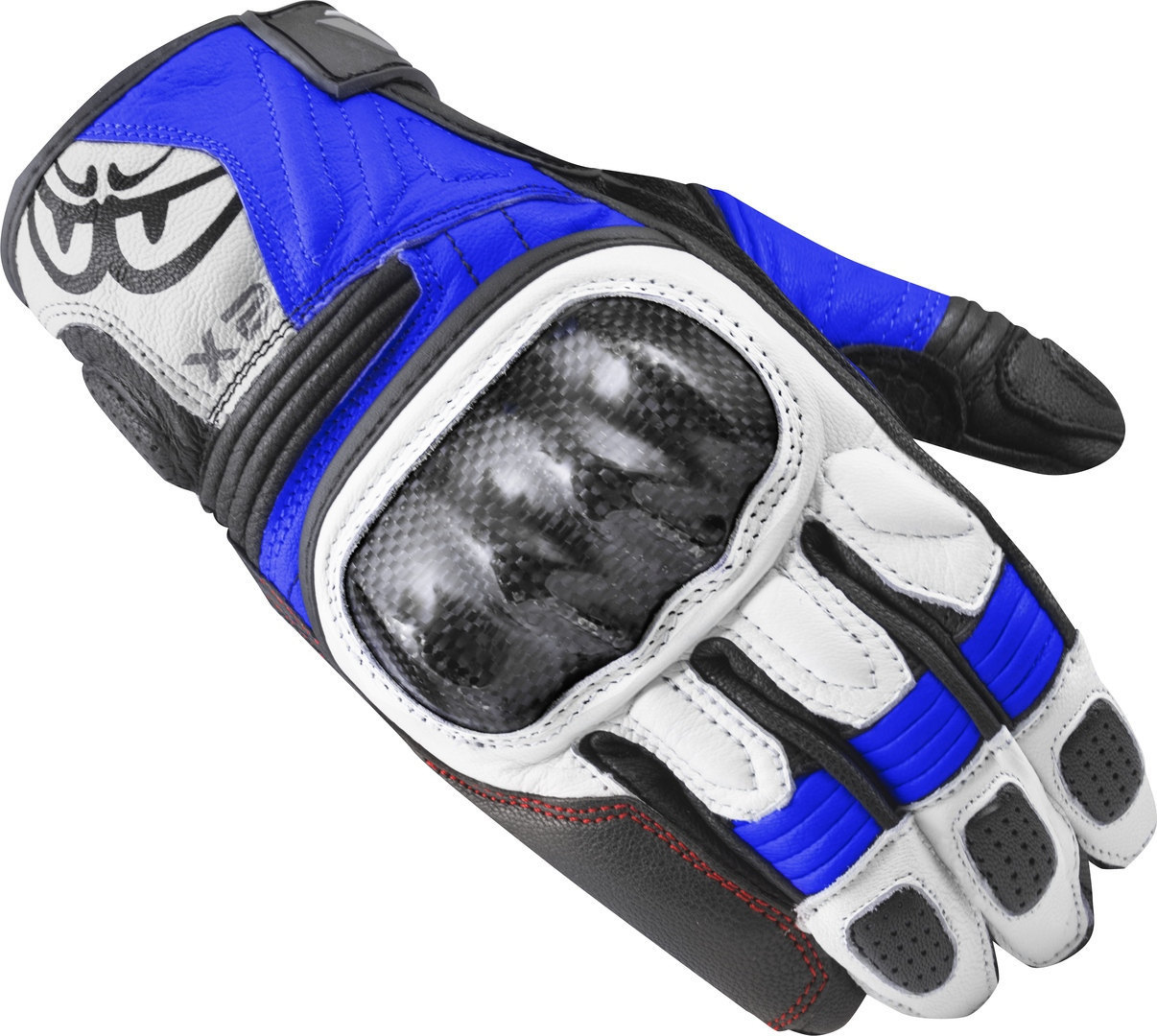 Berik LDX Gants de moto pour femmes, noir-blanc-bleu, taille L