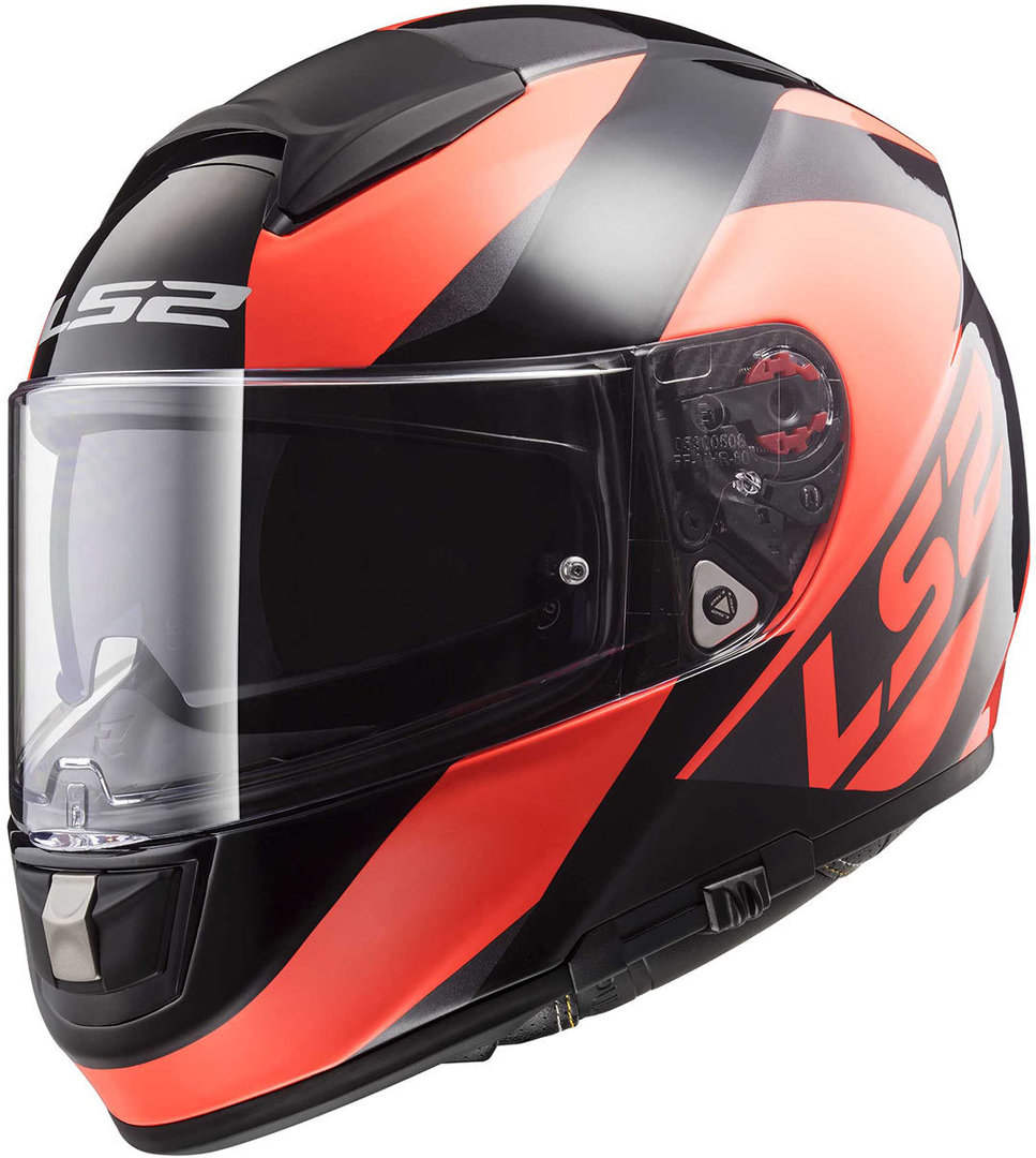 LS2 Vector FT2 FF397 Wavy Helmet, black-orange, Size 2XS, black-orange, Size 2XS