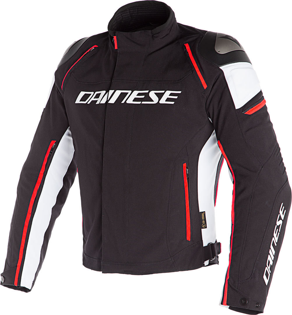 Dainese Racing 3 D-Dry Текстильная куртка мотоцикла Черный/Белый/Красный 44 