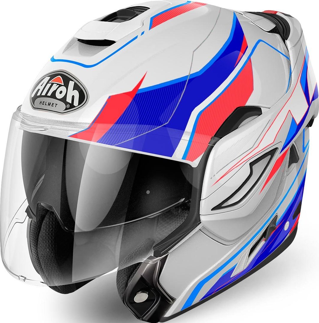 Airoh Rev Revolution Helmet, white-red-blue, Size XS, white-red-blue, Size XS