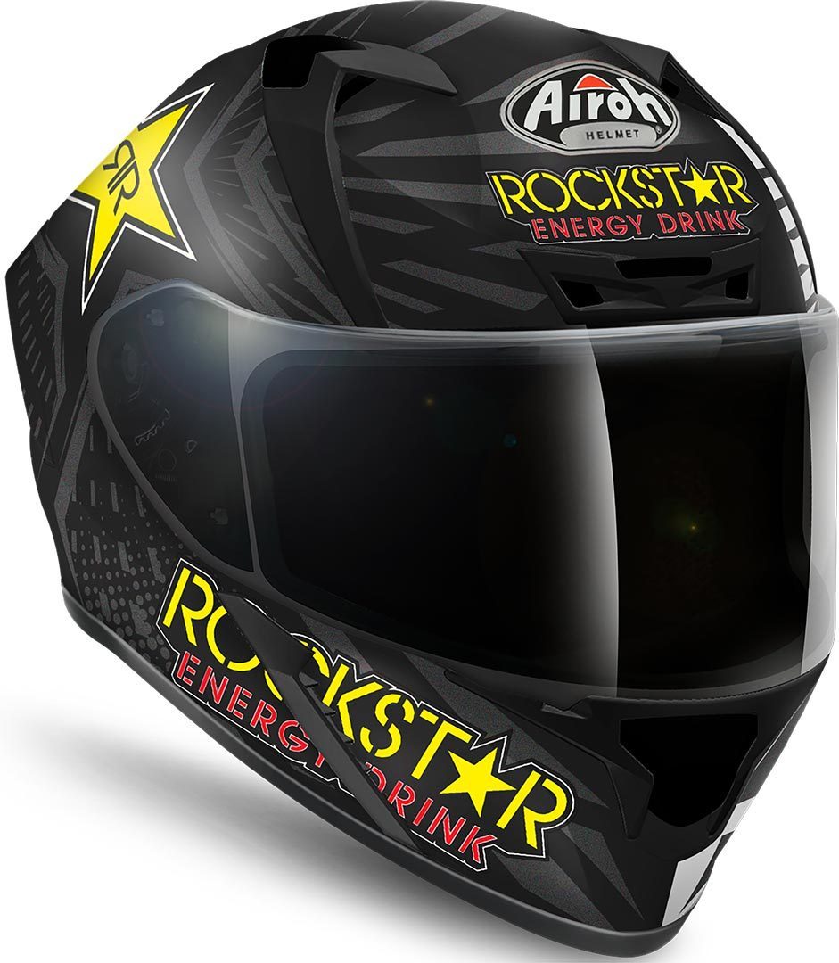 Airoh Valor Rockstar Helmet, black-white, Size M, black-white, Size M