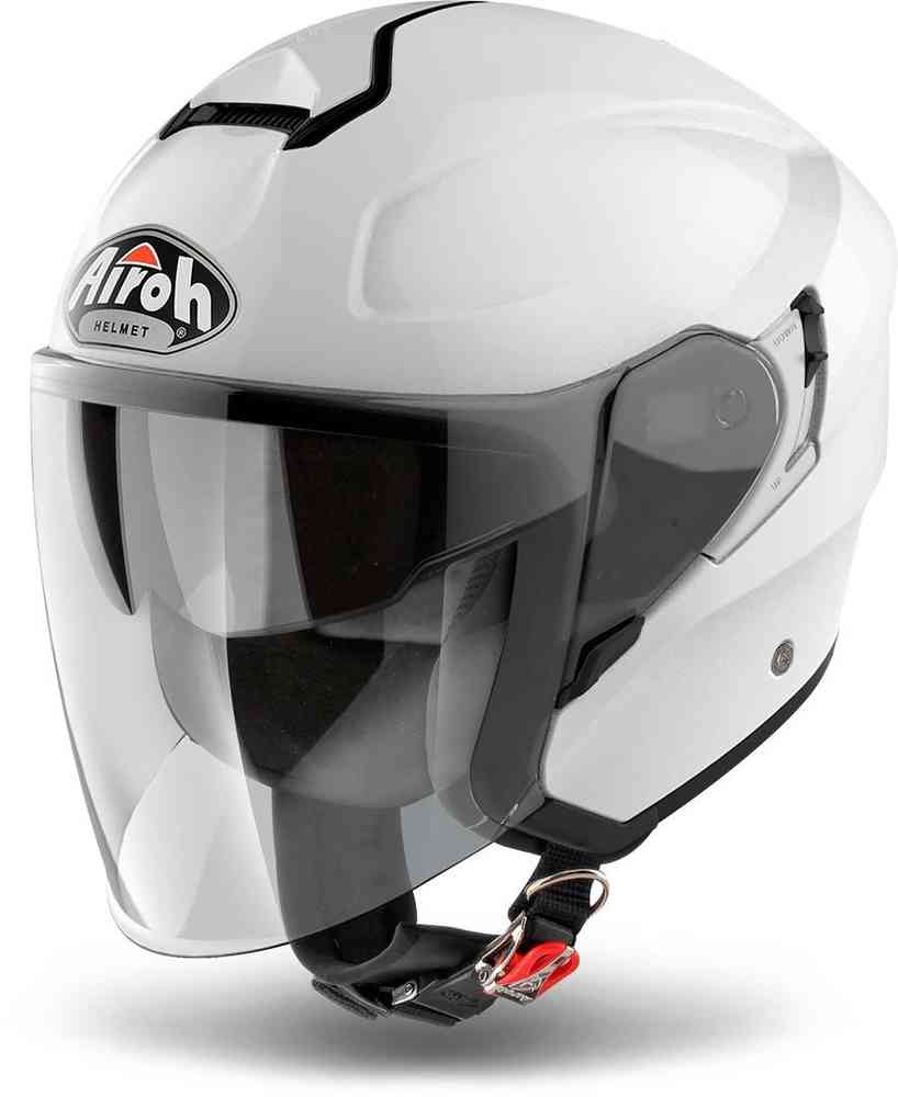 Airoh Casque Jet Moto Scooter Airoh Helios Map Noir Mat Blanc TG Ms Helmet Casque 