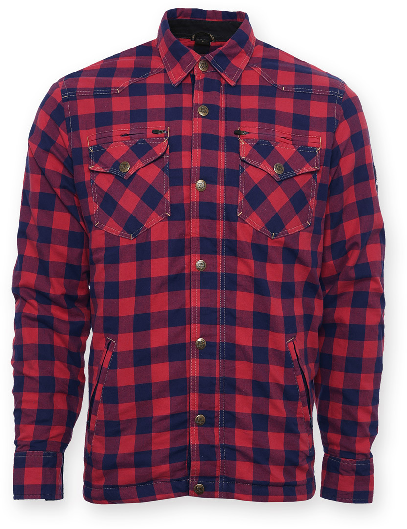 Bores Lumberjack Ladies Shirt, red-blue, Size XS for Women, red-blue, Size XS for Women