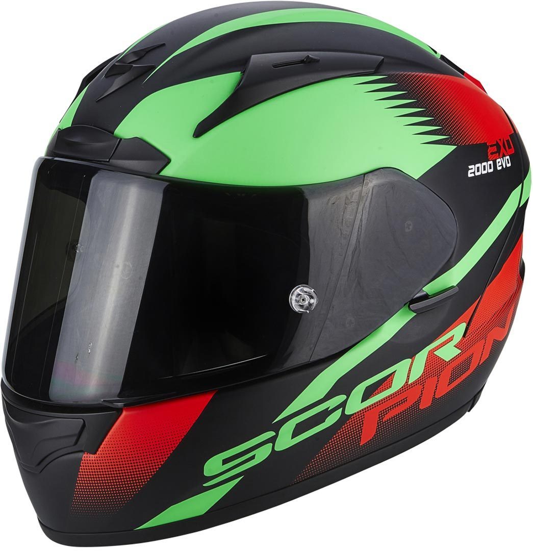 Scorpion EXO 2000 Air Volcano Helmet, red-green, Size S, red-green, Size S
