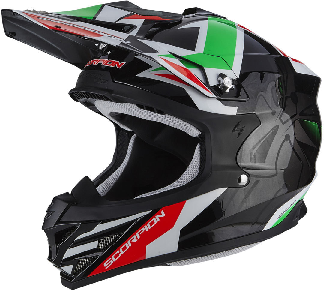 Scorpion VX-15 Air Robot Motocross Helmet, black-green, Size XS, black-green, Size XS