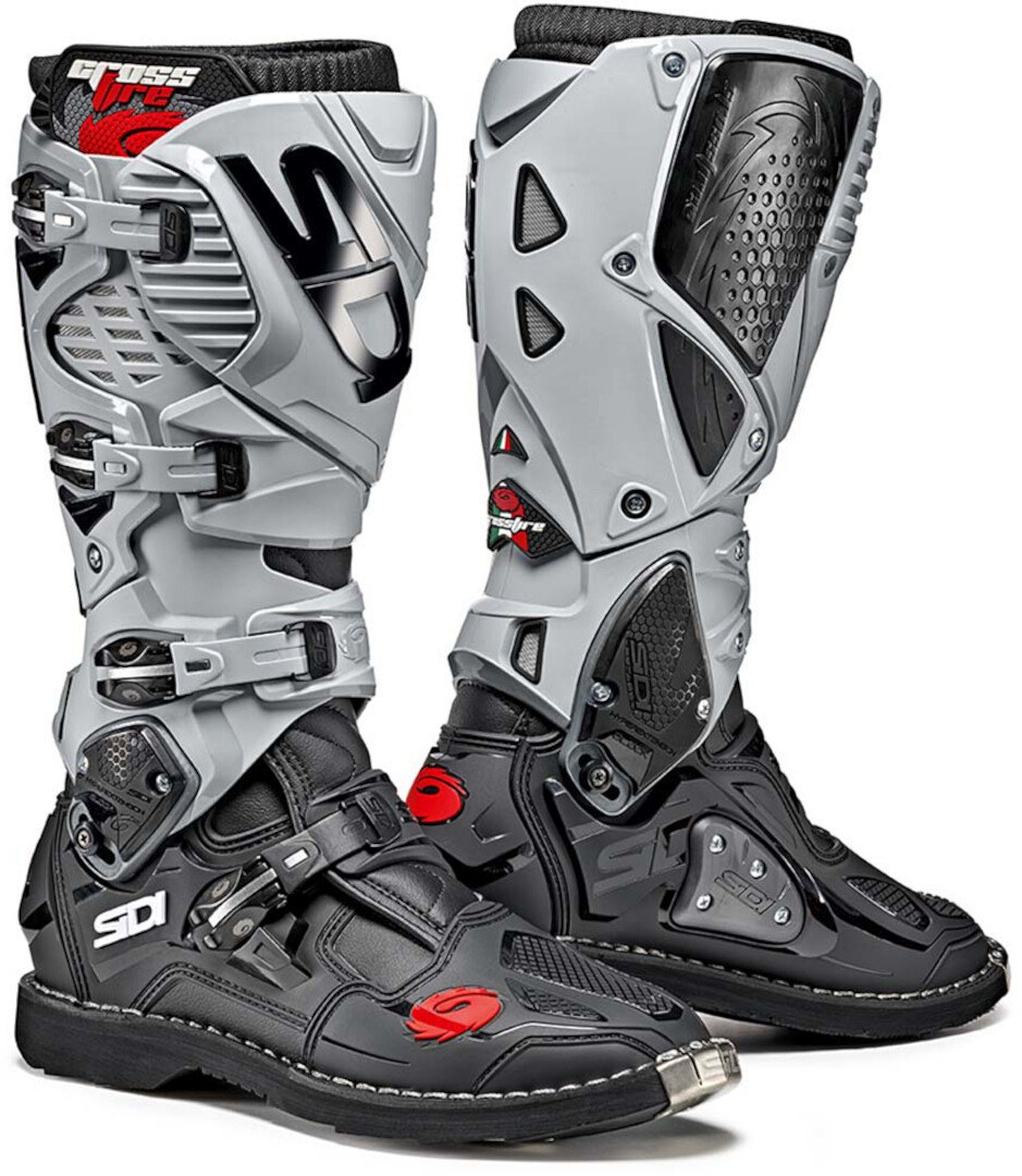 Sidi Crossfire 3 Motocross Boots, black-grey, Size 40, black-grey, Size 40