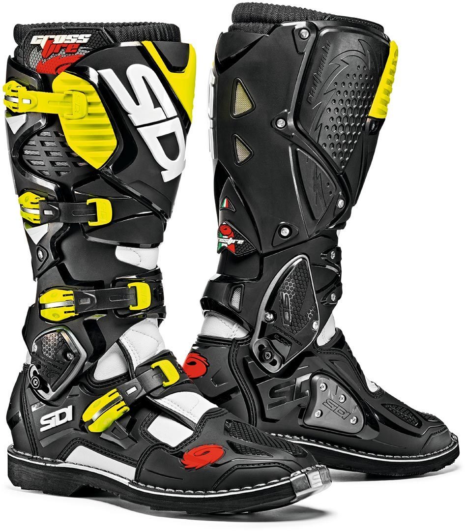 Sidi Crossfire 3 Motocross Boots, black-yellow, Size 40, black-yellow, Size 40
