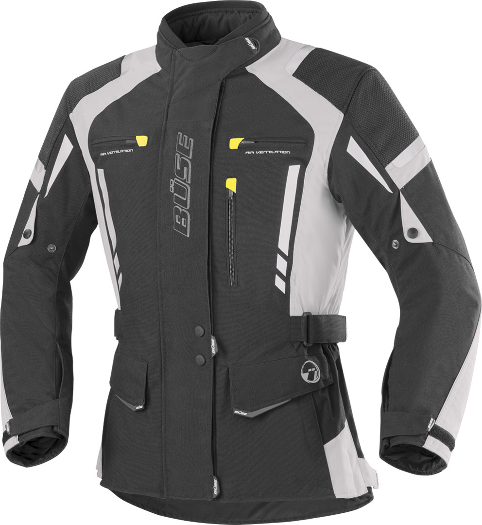 Büse Torino Pro Ladies Motorcycle Textile Jacket, black-grey, Size 36 for Women, black-grey, Size 36 for Women