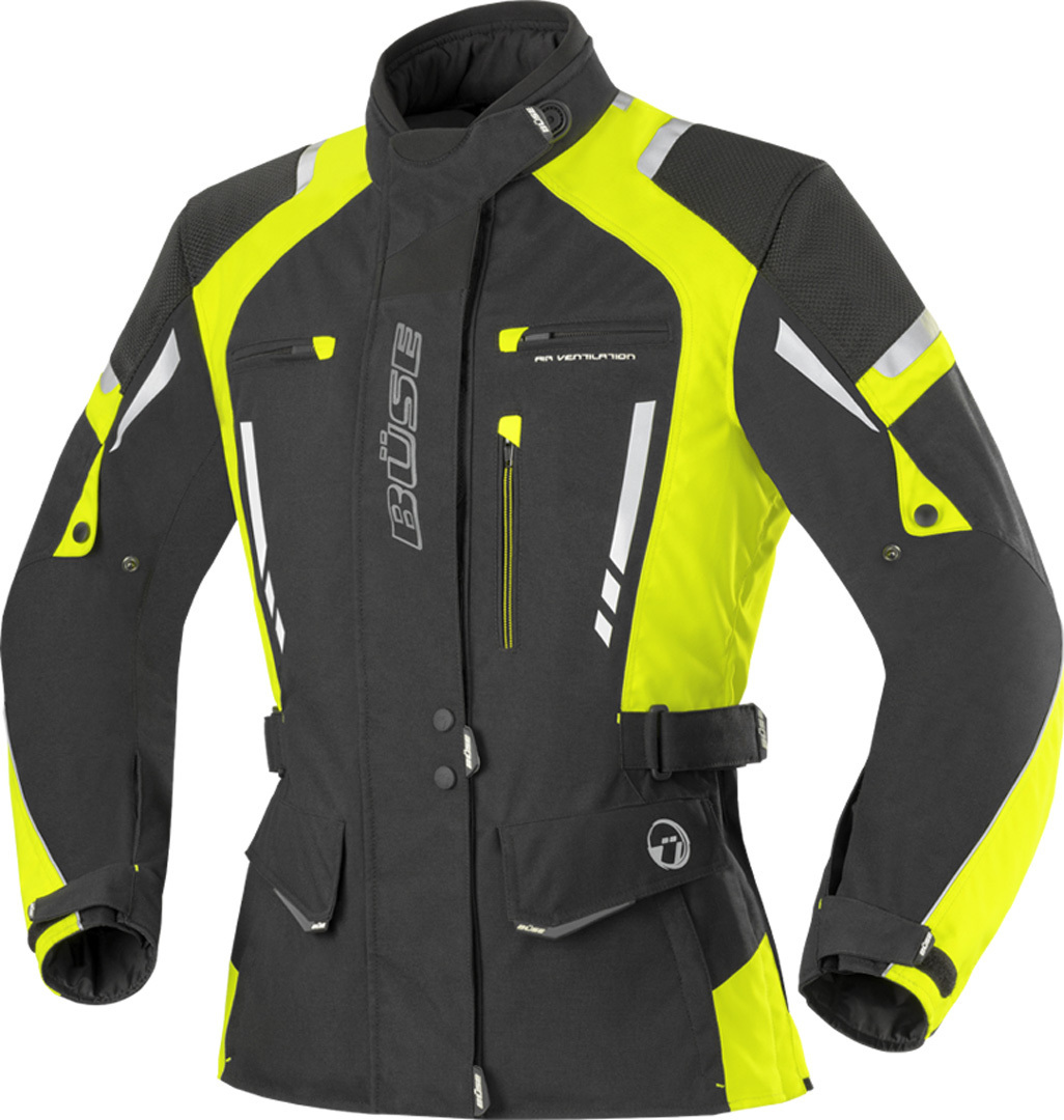 Büse Torino Pro Ladies Motorcycle Textile Jacket, black-green, Size 38 for Women, black-green, Size 38 for Women