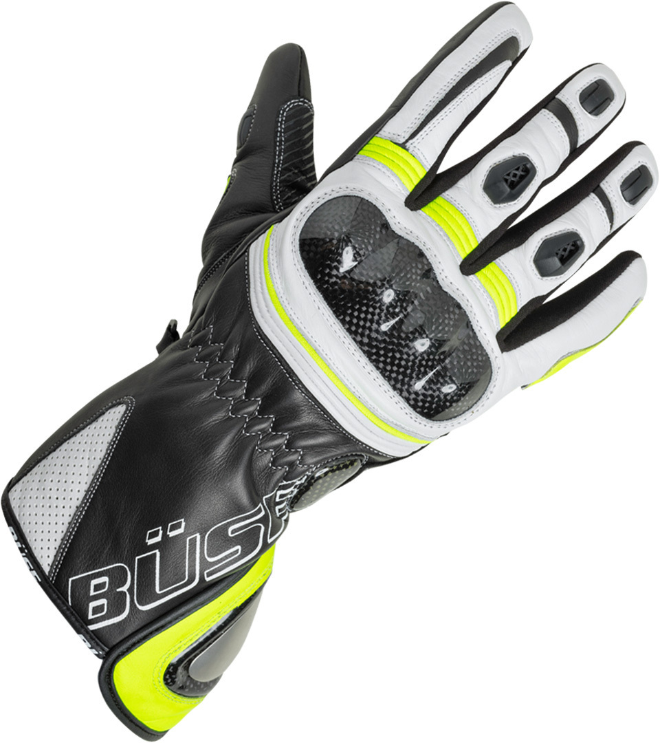 Büse Misano Women´s Gloves, black-white-yellow, Size S, black-white-yellow, Size S for Women