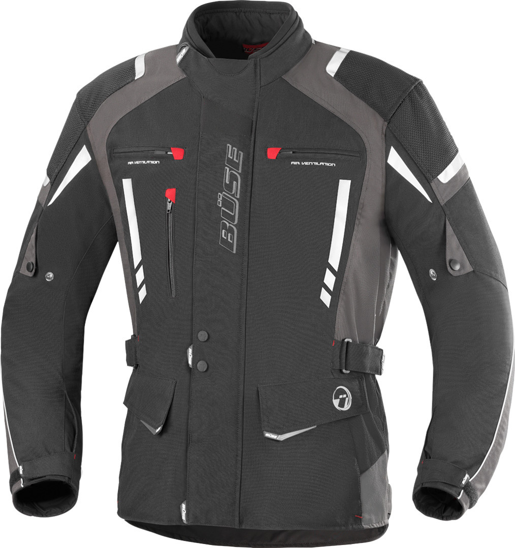 Büse Torino Pro Motorcycle Textile Jacket, black-grey, Size 28, black-grey, Size 28