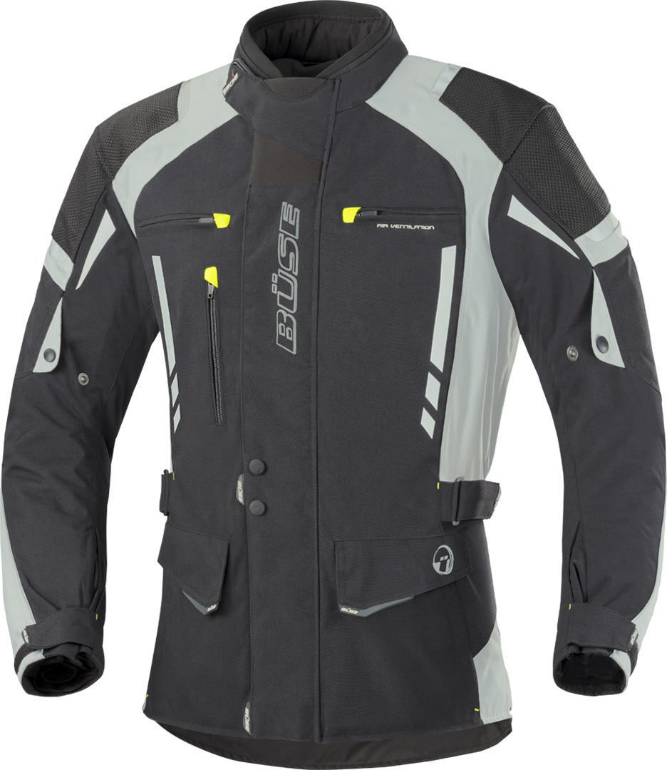 Büse Torino Pro Motorcycle Textile Jacket, black-grey, Size S, black-grey, Size S