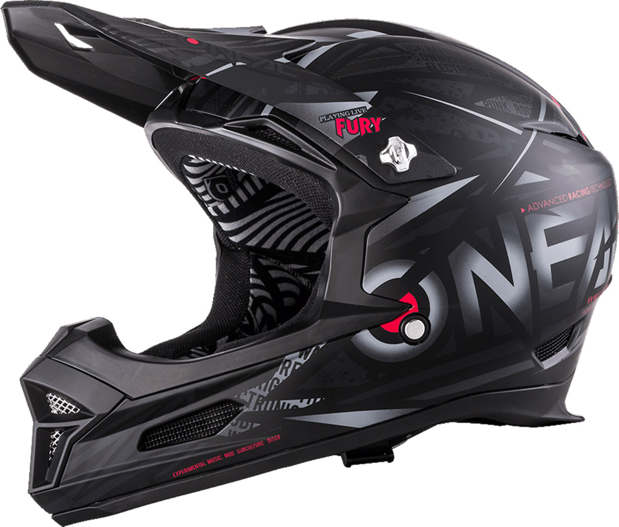 Oneal Fury Synthy Elmo Downhill, nero-grigio, dimensione XS