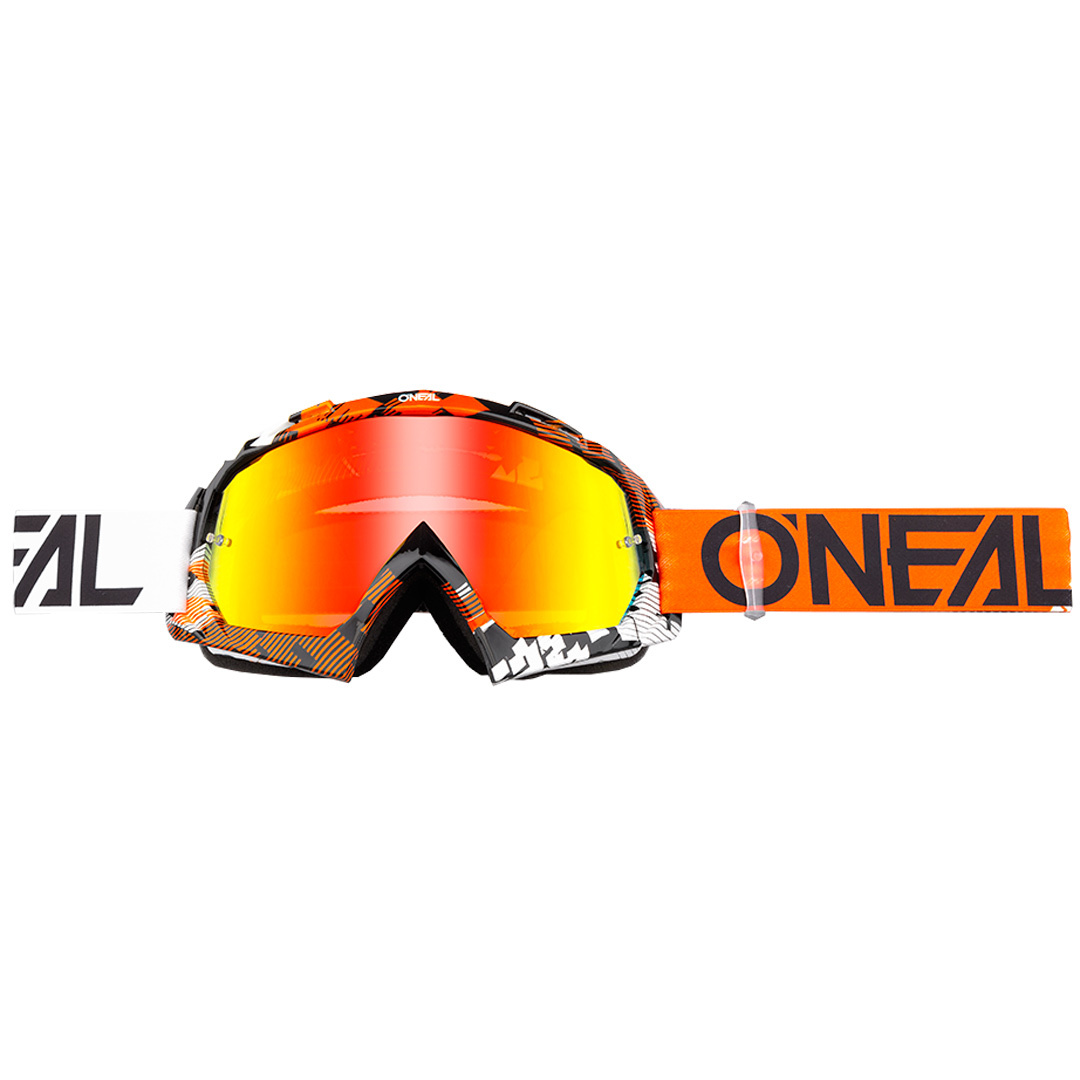 O´Neal B-10 Pixel Radium Goggle, white-orange, white-orange, Size One Size