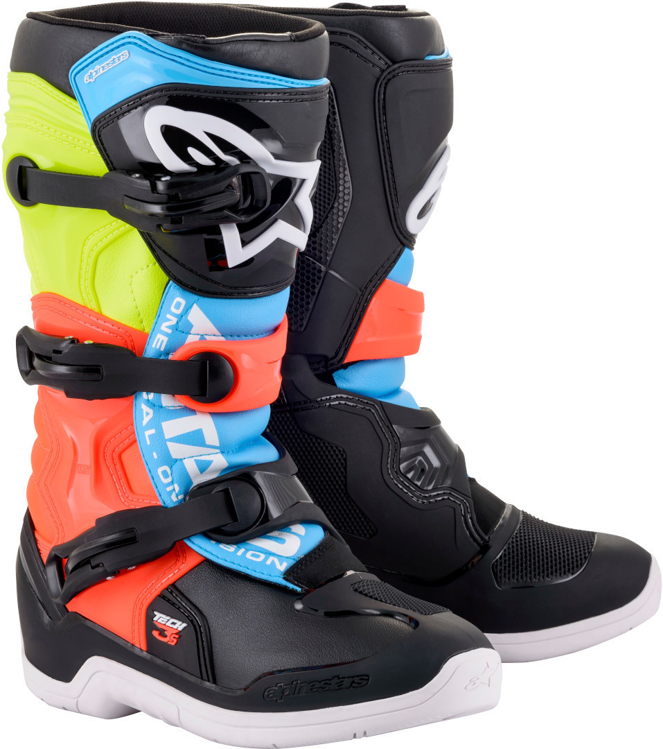 Image of Alpinestars Tech 3S Giovani Motocross Stivali, nero-rosso-giallo, dimensione 39