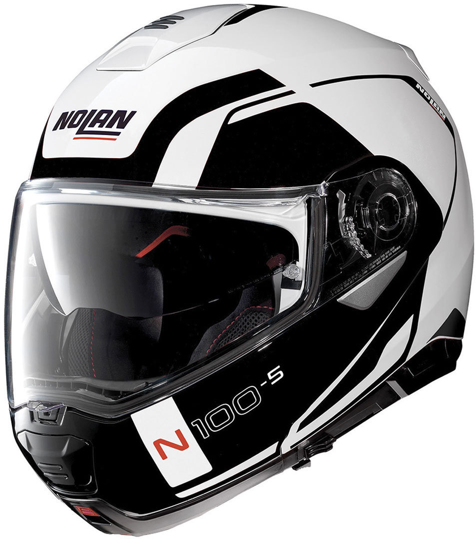 Nolan N100-5 Consistency N-Com Helmet, black-white, Size 2XS, black-white, Size 2XS