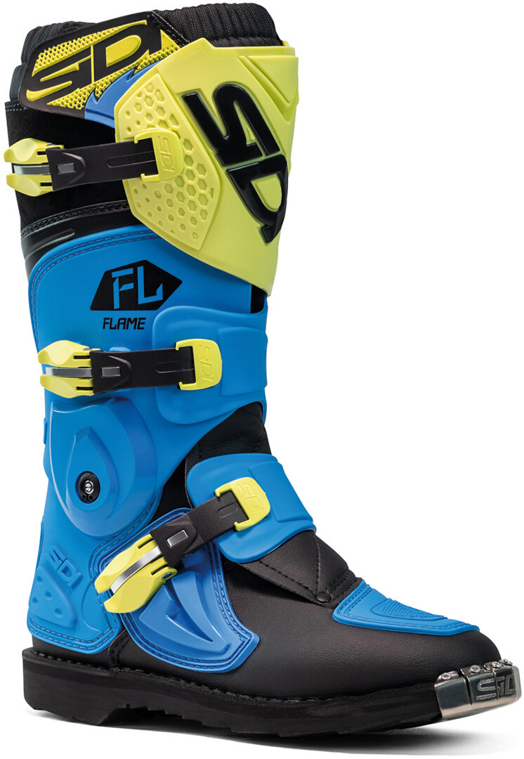 Sidi Flame Детские мотокроссовые сапоги Черный/Синий/Желтый 41 