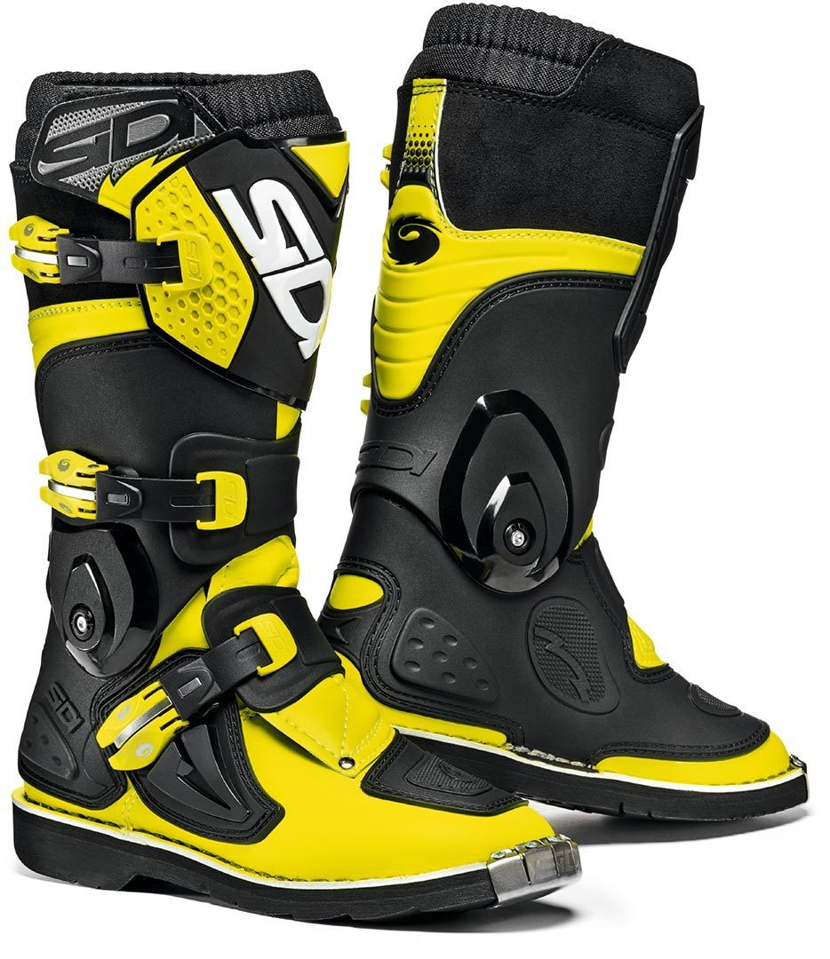 Sidi Flame Детские мотокроссовые сапоги Черный/Желтый 37 