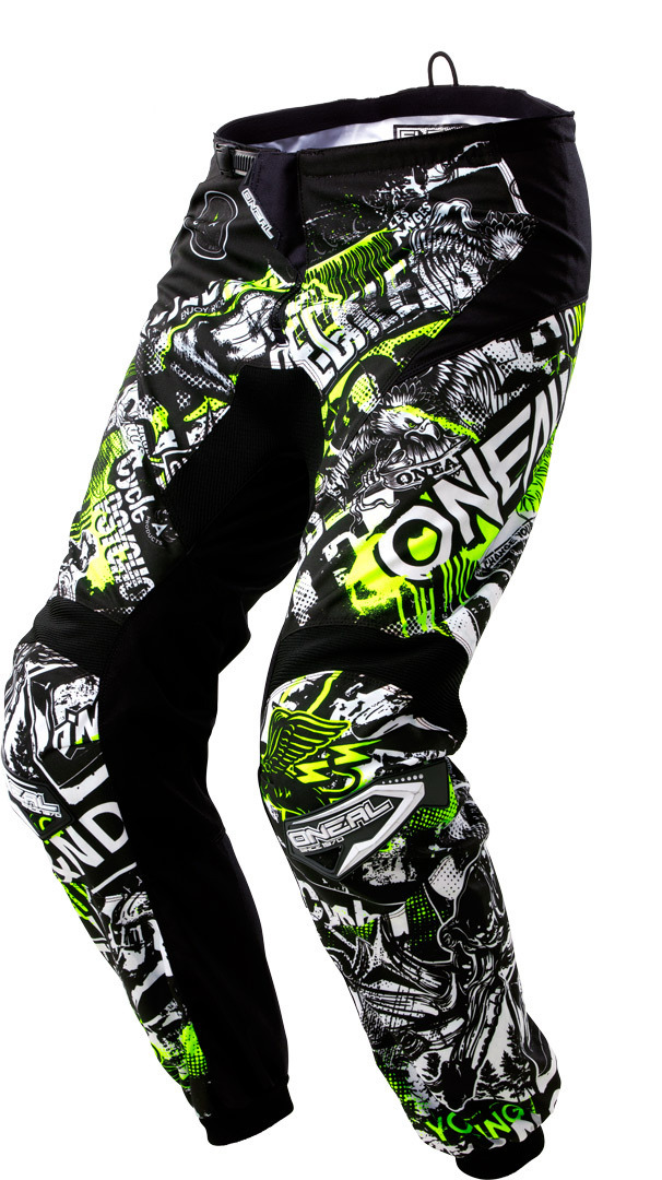 Oneal Element Attack Pantaloni Giovani Motocross, nero-giallo, dimensione XL