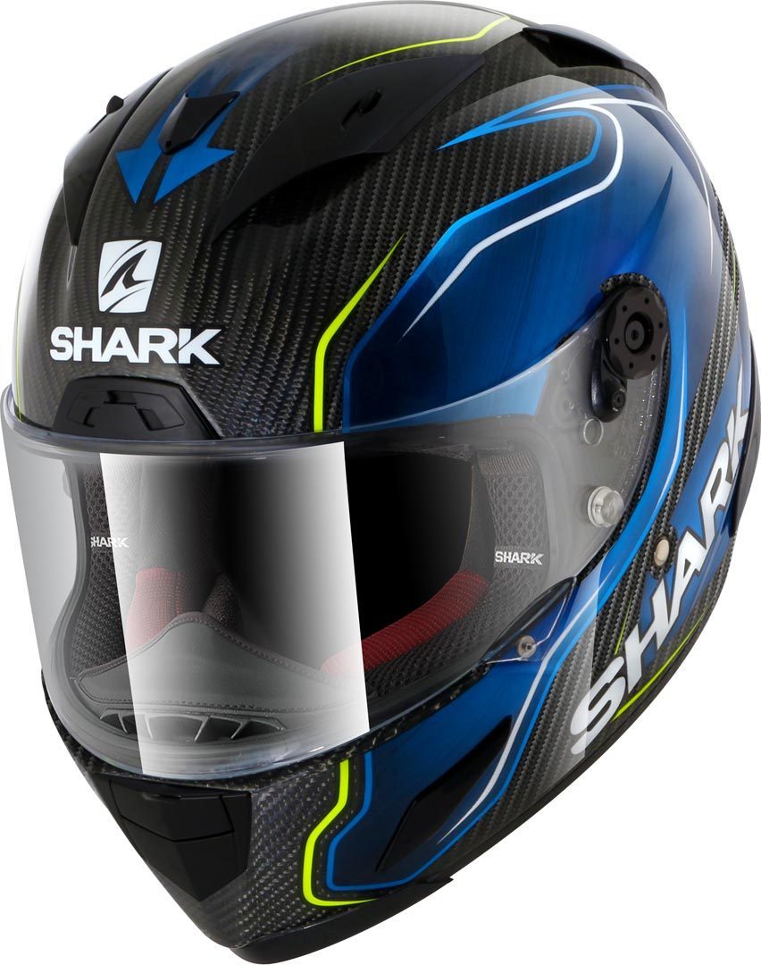 Image of Shark Race-R Pro Carbon Guintoli Replica Helmet Casco, blu, dimensione XS