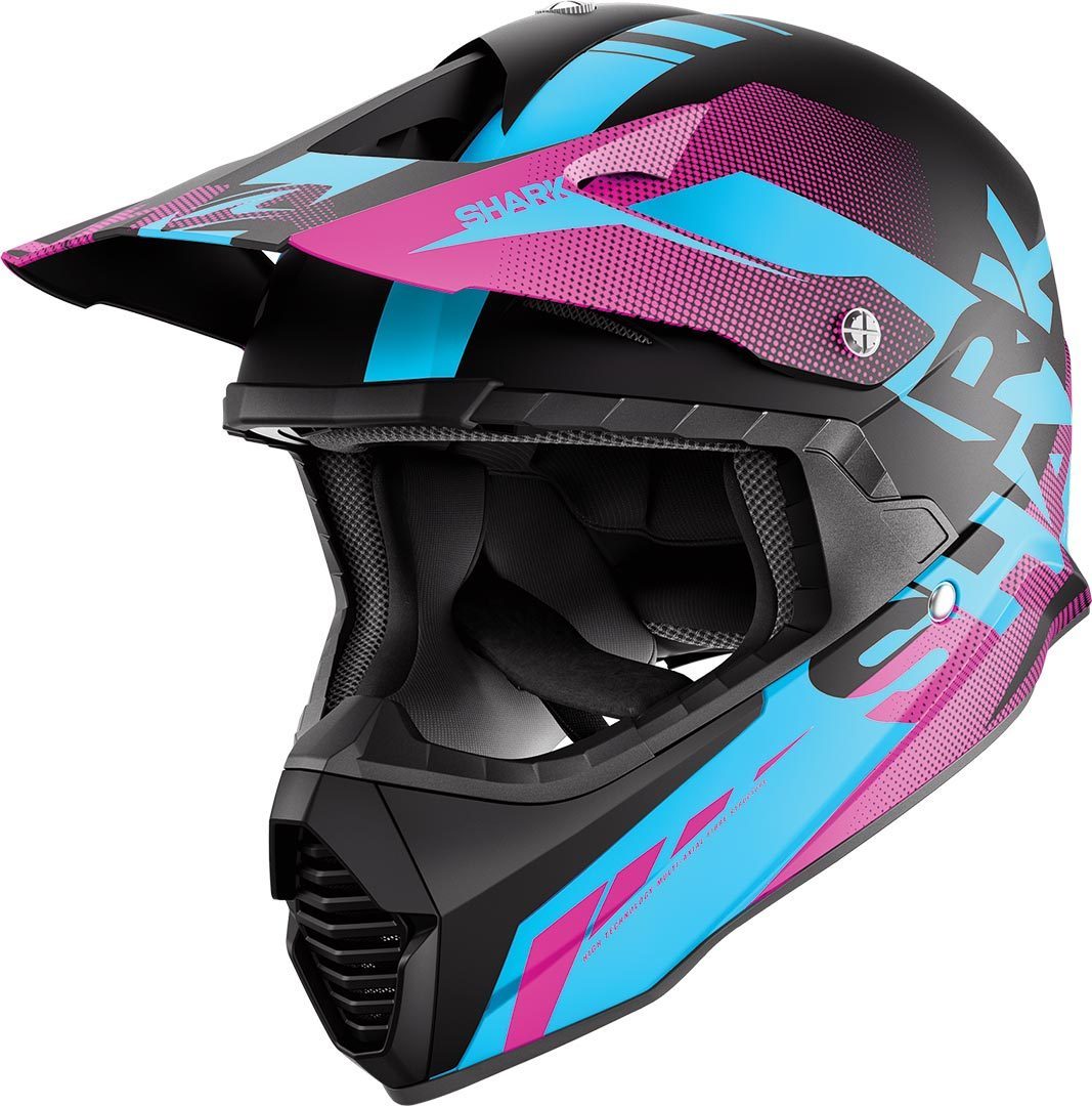 Image of Shark Varial Anger Motocross Helmet Casco Motocross, nero-porpora, dimensione S