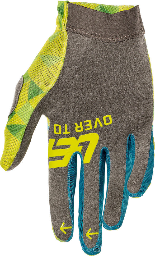 Side view of Leatt GPX 2.5 V22 X-Flow Gloves, blue-yellow, Size 2XL for Men
