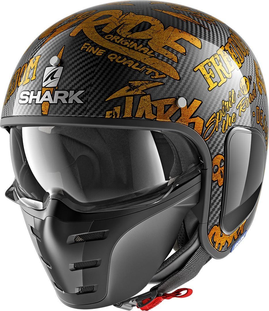 Shark-S-Drak Freestyle Cup Jet Helmet, orange, Size XS, orange, Size XS