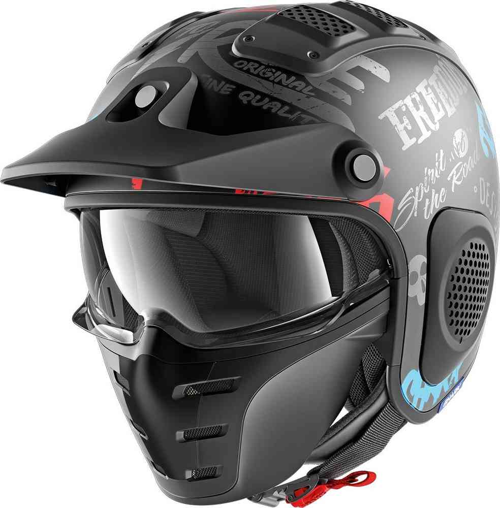 Shark X Drak Freestyle Cup Mat Jet Helmet buy cheap FC Moto