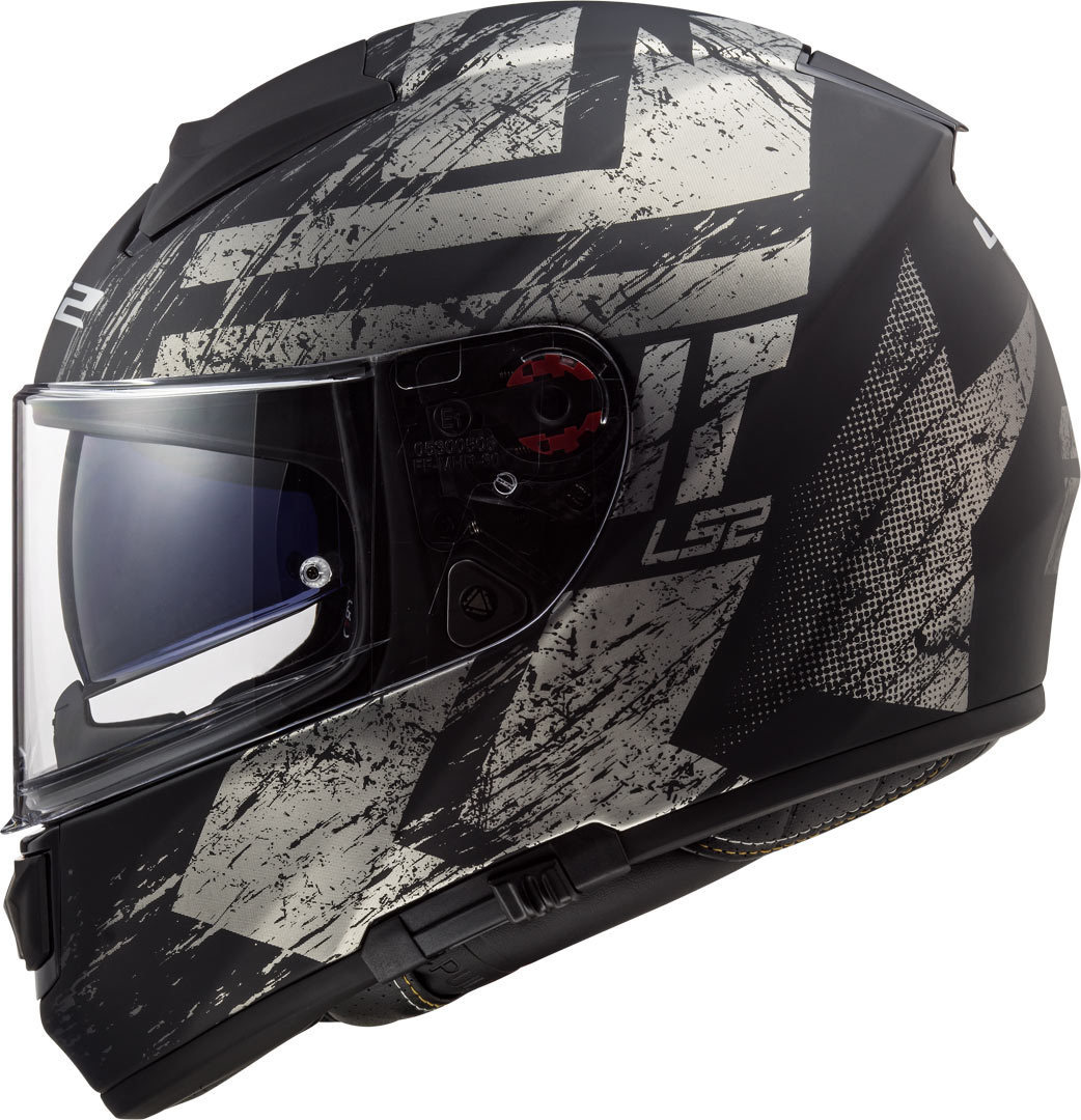 LS2 Vector FF397 Hunter Helm, zilver, afmeting XS