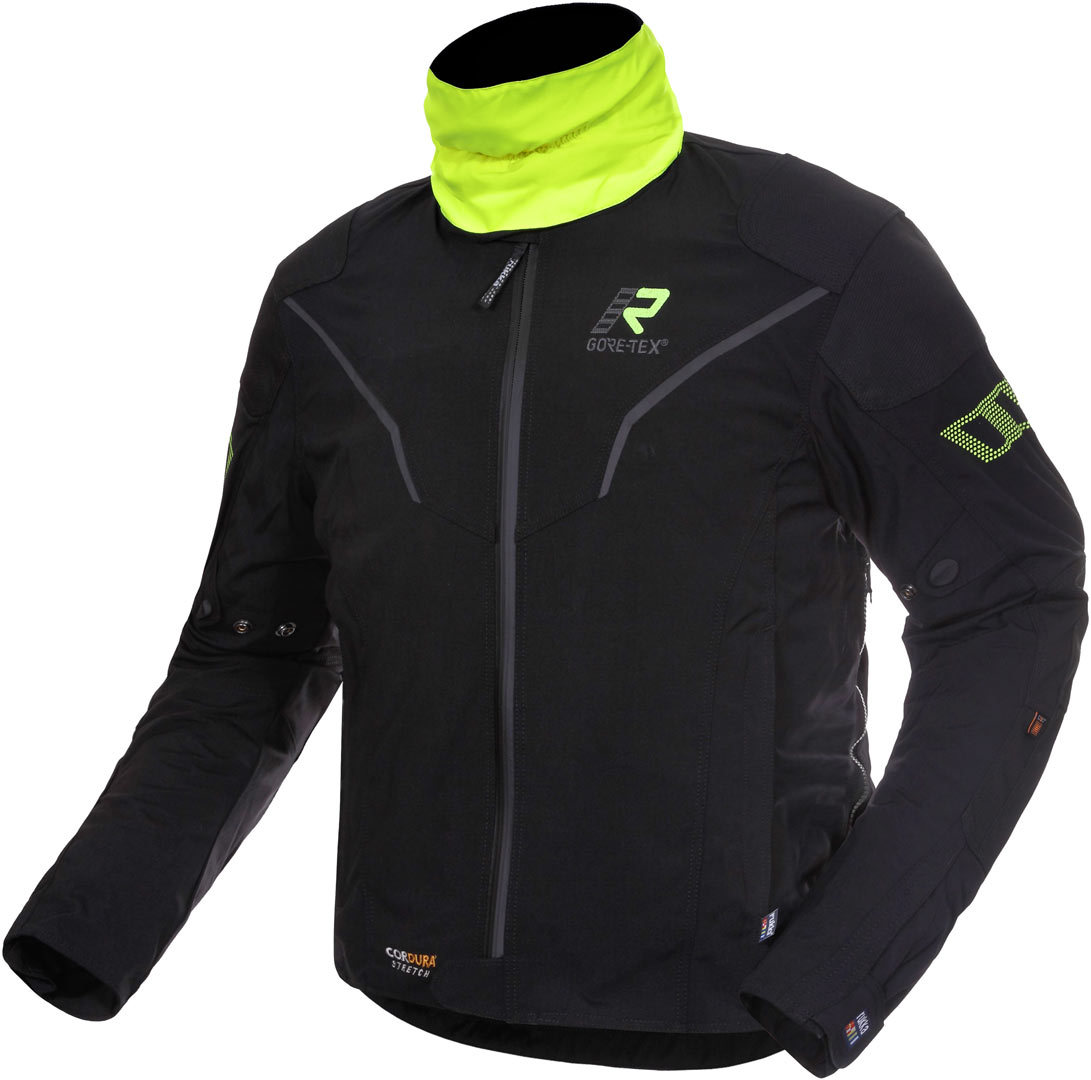 Rukka Elas Motorcycle Textile Jacket, black-yellow, Size 48, black-yellow, Size 48