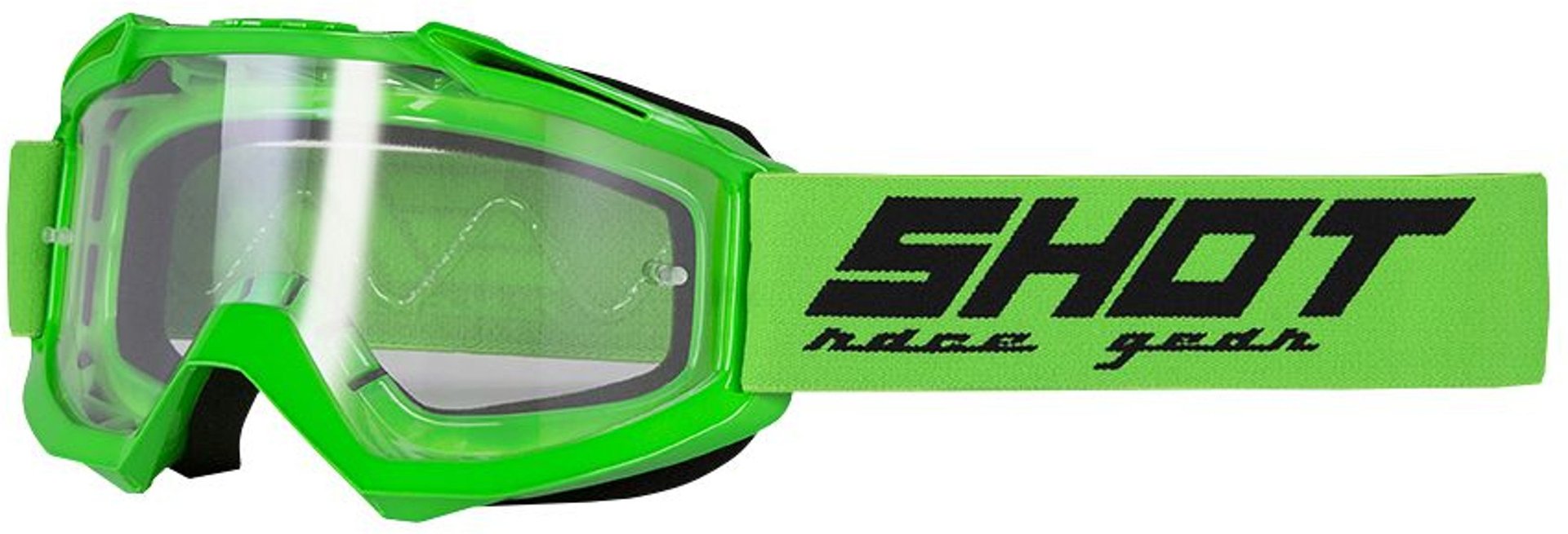 Shot Assault Motocross Brille, grün, grün