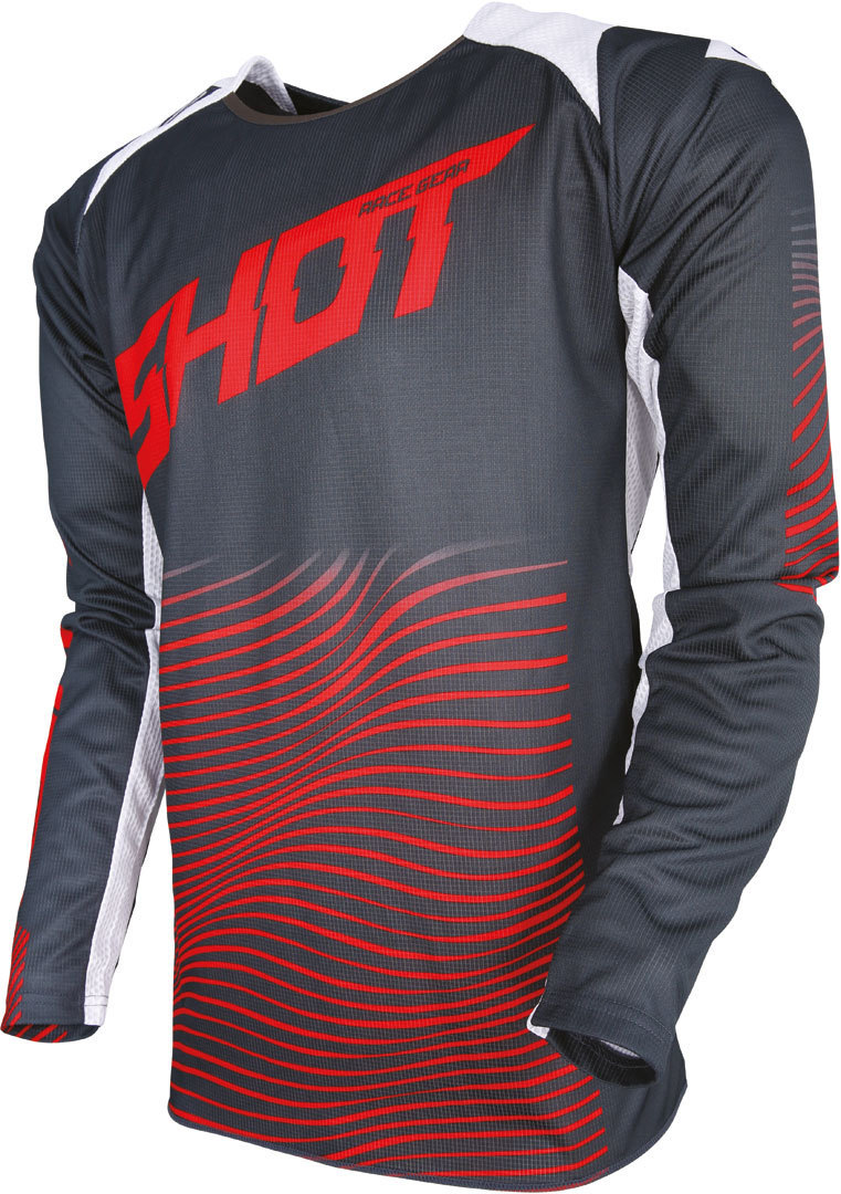 Shot Aerolite Optica Jersey, grau-rot, Größe M, grau-rot, Größe M