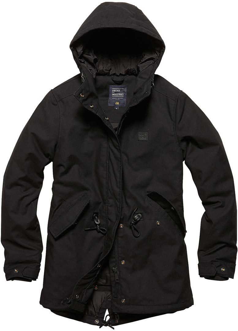 Vintage Industries Indy Parka Ladies Jacket, black, Size XS for Women, black, Size XS for Women