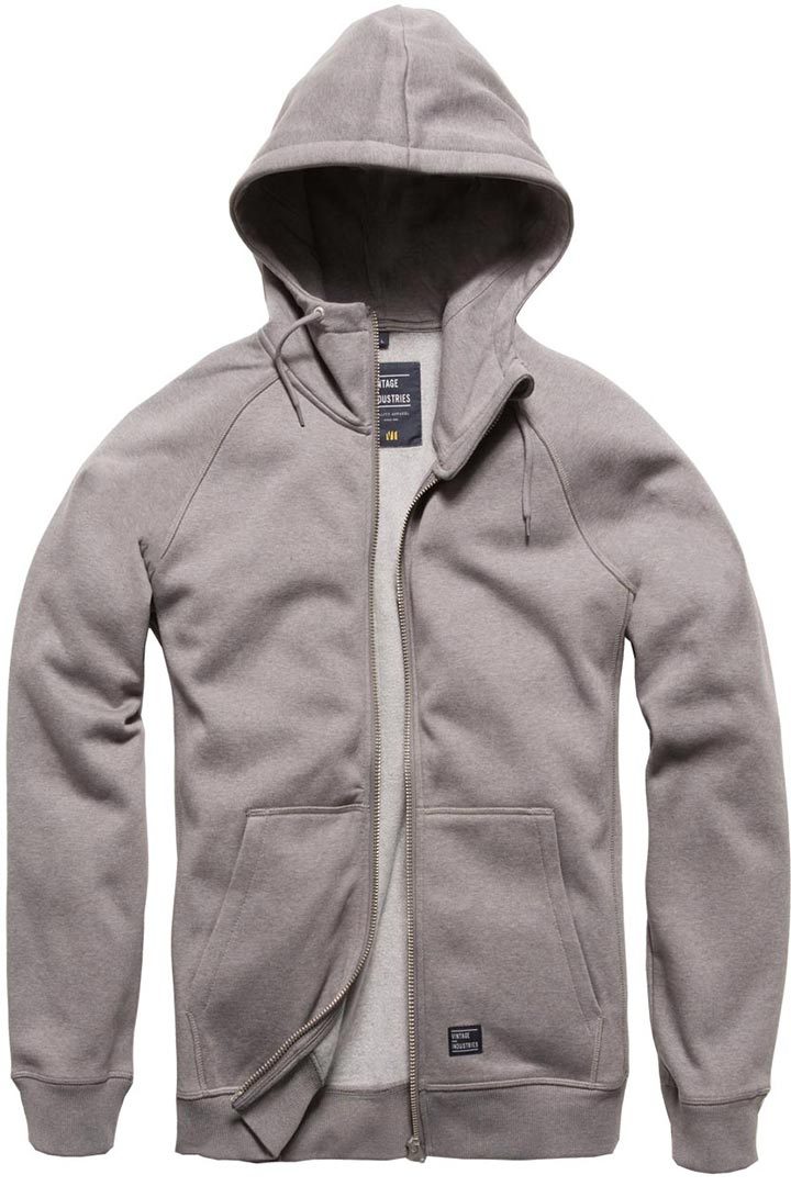 Vintage Industries Basing hooded sweatshirt, grey, Size S, grey, Size S