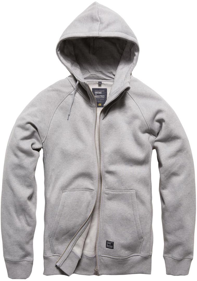 Vintage Industries Basing hooded sweatshirt, grey, Size S, grey, Size S