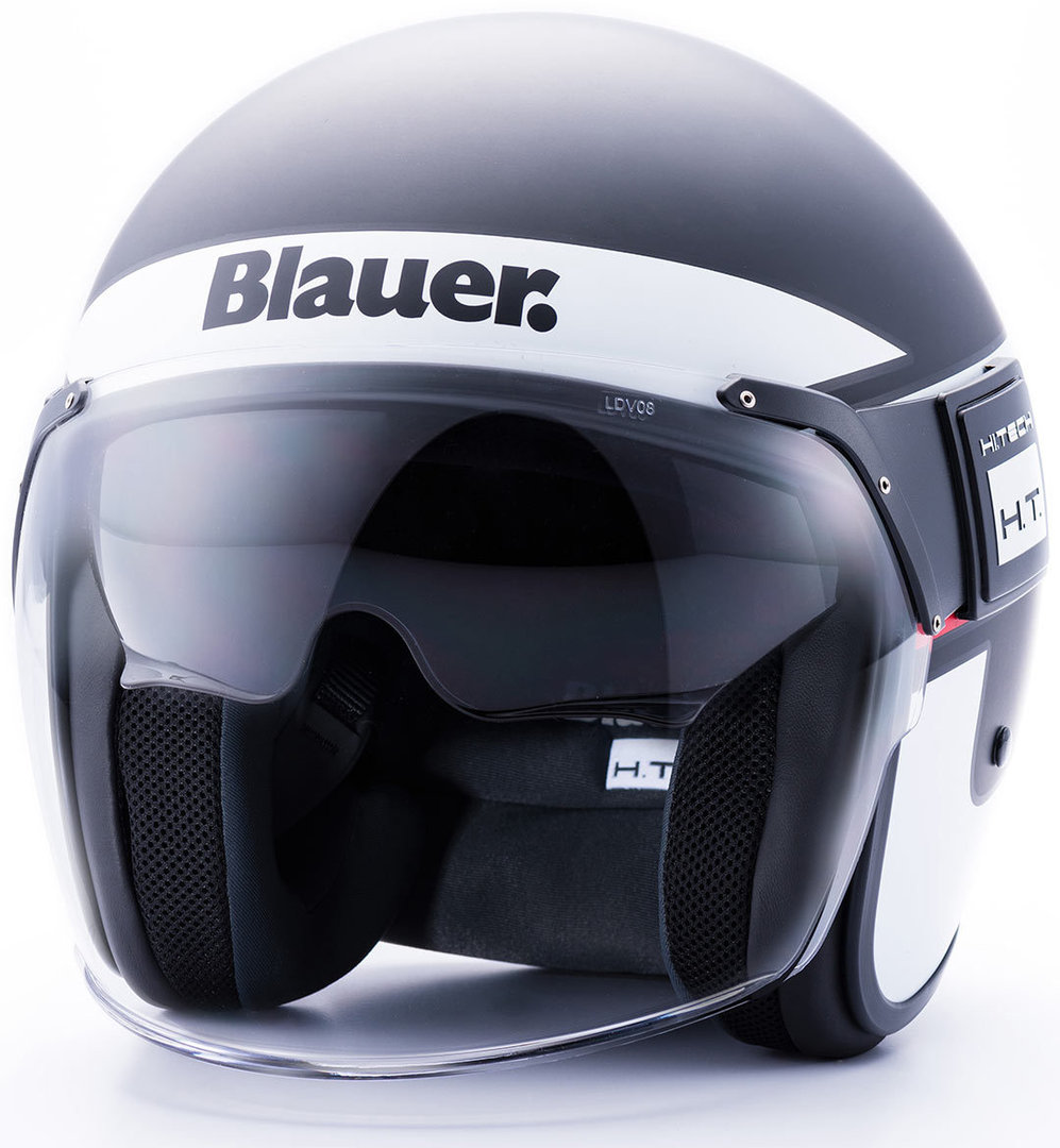 Blauer POD Stripes Jet Helmet, black-white-red, Size XS, black-white-red, Size XS