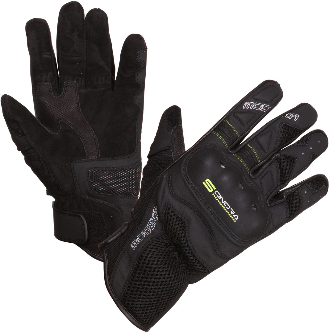 Modeka Sonora Gloves, black-yellow, Size S, black-yellow, Size S