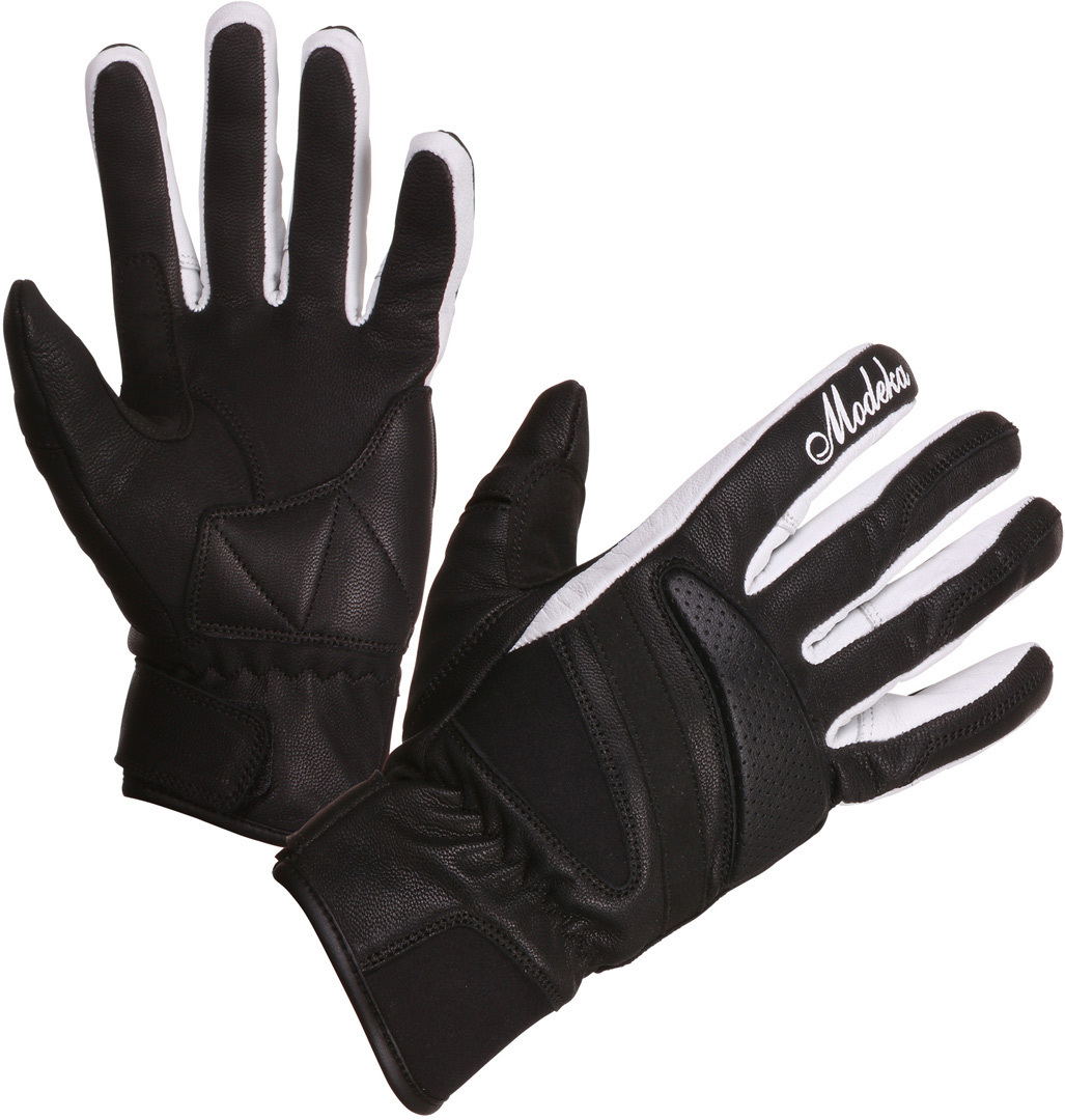 Modeka Camira Women´s Gloves, black-white, Size S, black-white, Size S for Women