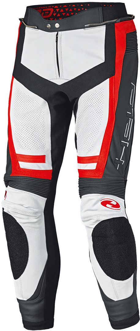 Held Rocket 3.0 Motorcycle Leather Pants, white-red, Size 48, white-red, Size 48