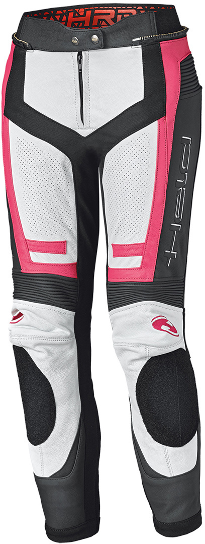 Image of Held Rocket 3.0 Giubbotto moto in pelle donna, nero-bianco-rosa, dimensione 36 per donne