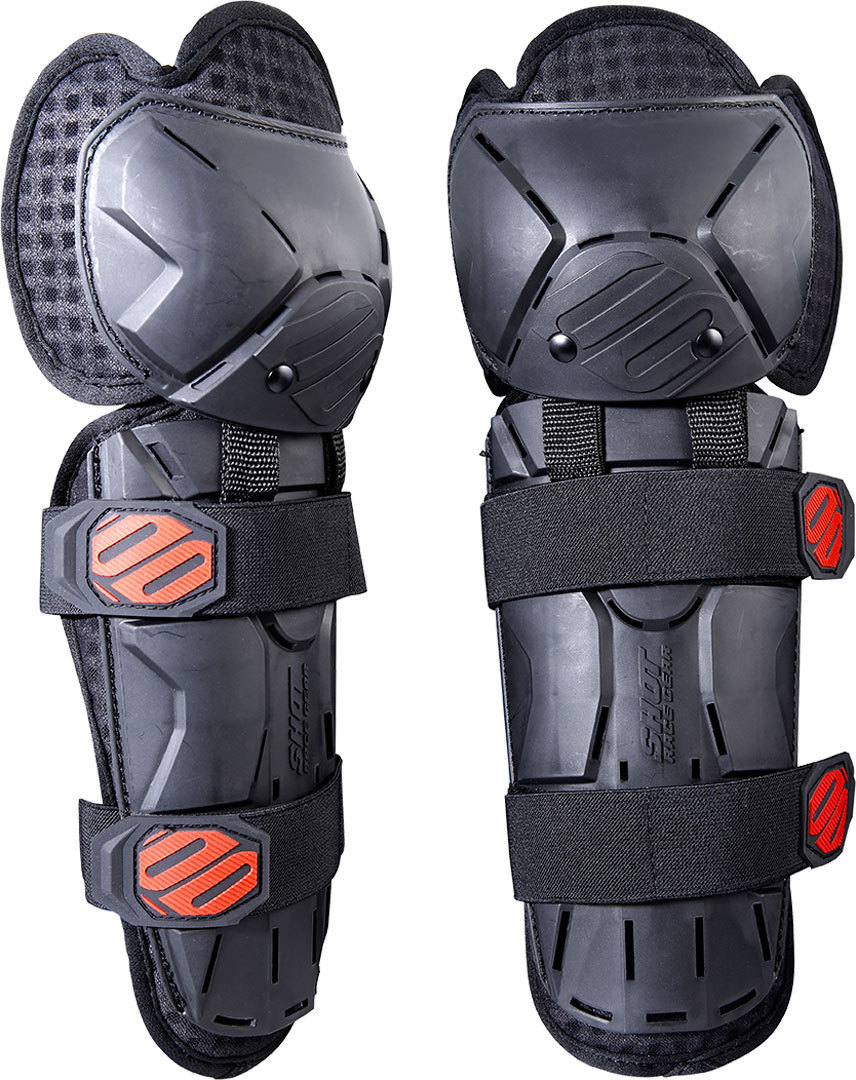 Shot Knee Protector, black-red, black-red, Size One Size