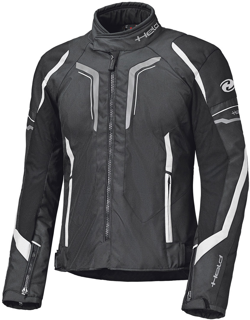 Held Smoke Motorcycle Textile Jacket, black-white, Size S, black-white, Size S