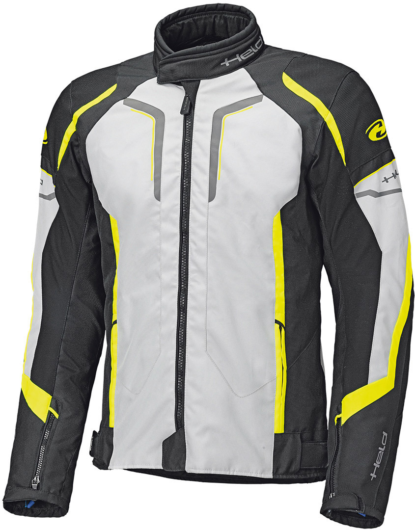 Held Smoke Motorcycle Textile Jacket, grey-yellow, Size S, grey-yellow, Size S
