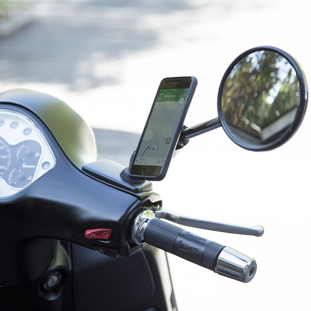 Side view of SP Connect Mirror Bundle iPhone 8+/7+/6s+/6+ Smartphone Mount, black