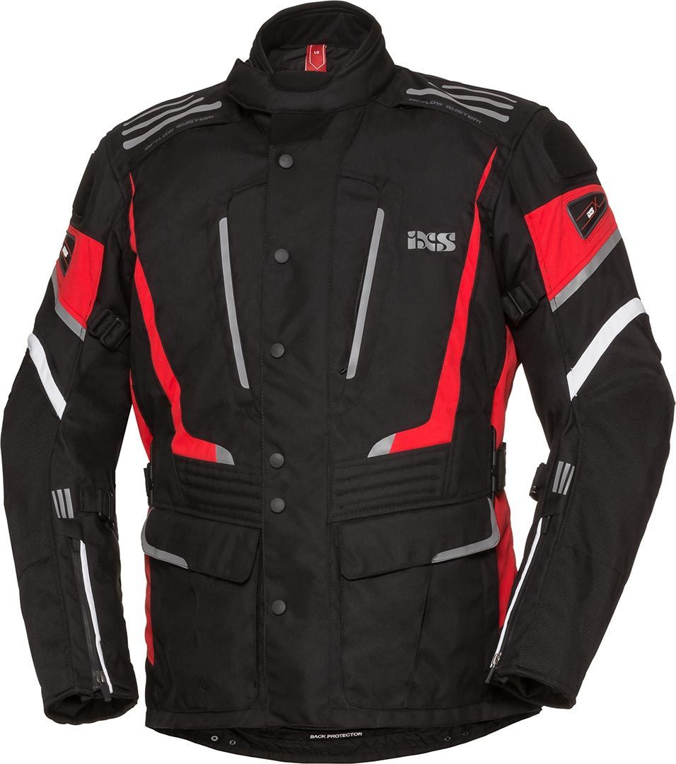 IXS X-Tour Powells-ST Motorcycle Jacket, black-white-red, Size L, black-white-red, Size L