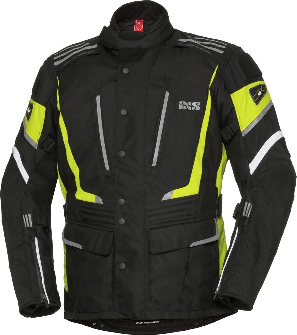 IXS X-Tour Powells-ST Ladies Motorcycel Textile Jacket, black-yellow, Size S for Women, black-yellow, Size S for Women