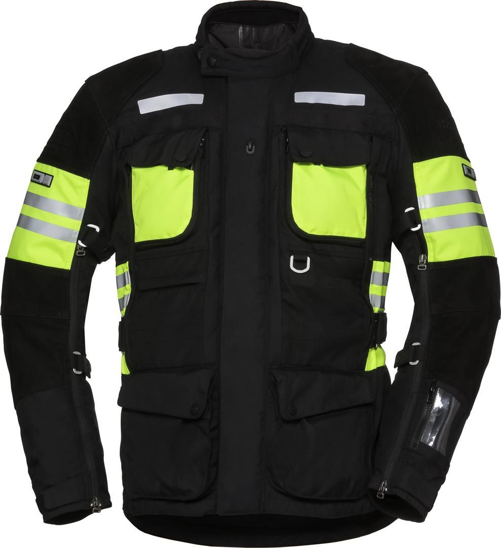 IXS X-Tour LT Montevideo-ST Waterproof Motorcycle Textile Jacket, black-yellow, Size M, black-yellow, Size M