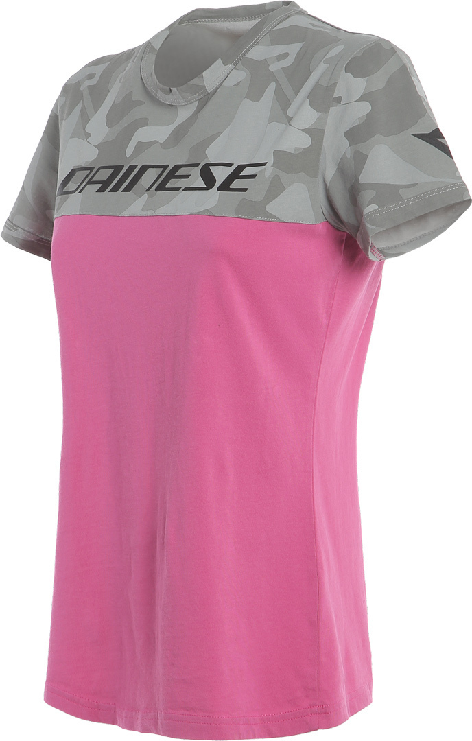Image of Dainese Camo Tracks T-shirt donna, grigio-rosa, dimensione XS per donne