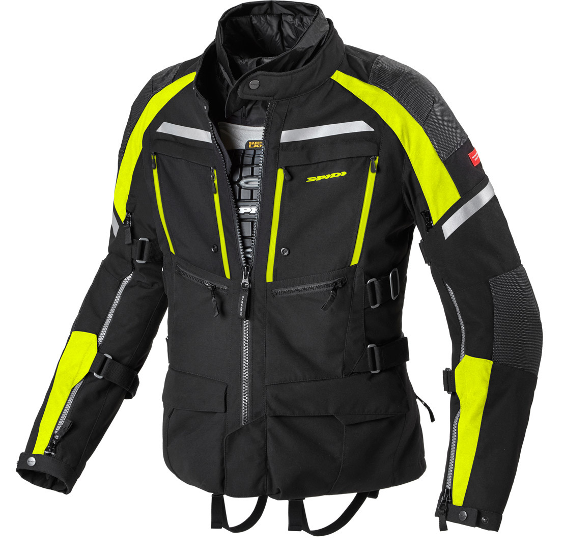 Spidi Armakore Motorcycle Textile Jacket, black-yellow, Size 3XL, black-yellow, Size 3XL