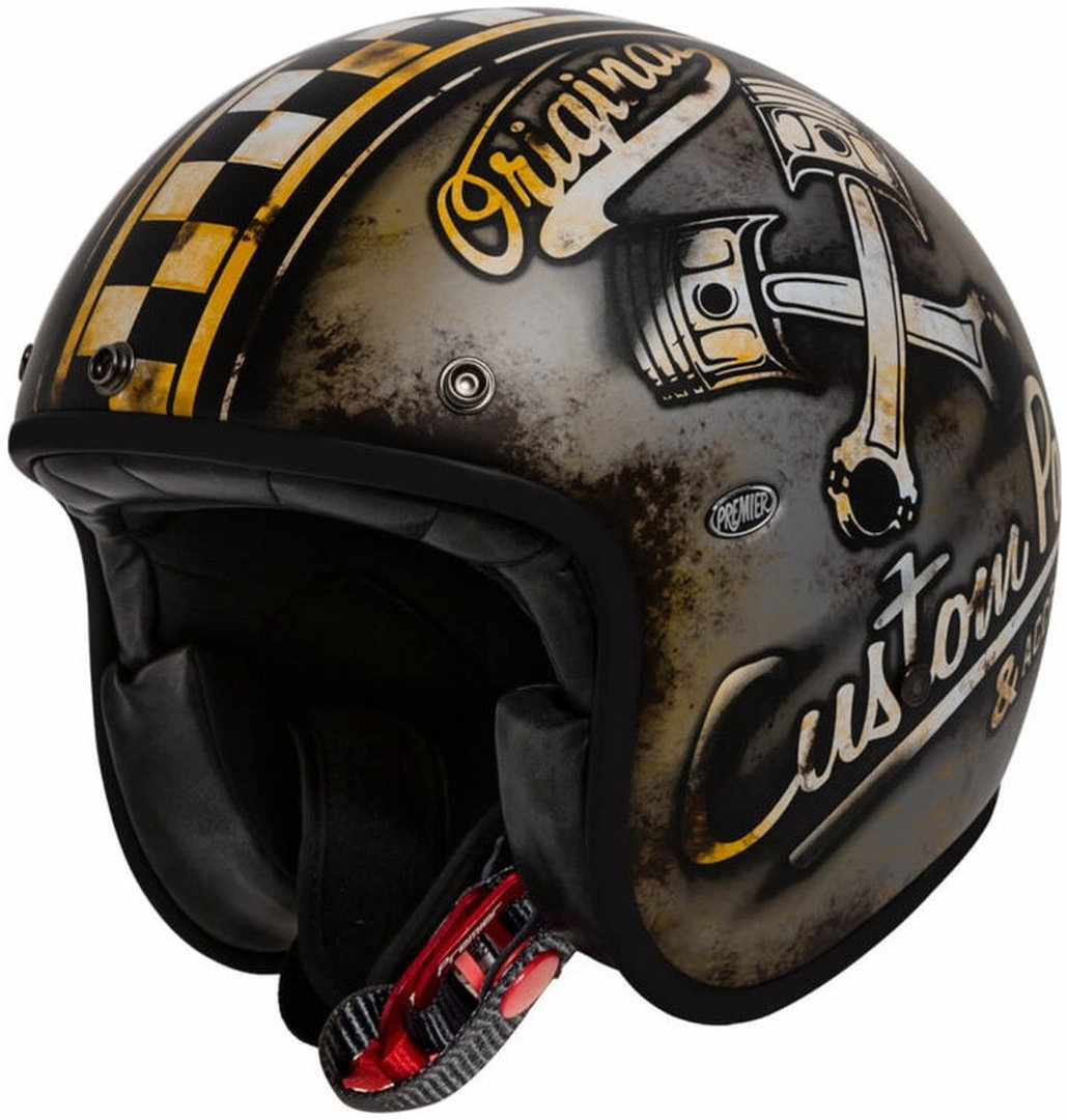 Premier Le Petit OP 9 BM Jet Helmet, grey-yellow, Size S, grey-yellow, Size S